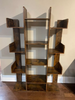 Tall Rustic Bookcase 13 Compartment Storage Shelf Unit Modern Display Cabinet