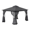 4m x 3m Heavy Duty Metal Gazebo Garden Pergola Steel Frame Tent Sun Shade Canopy
