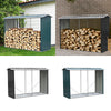 Garden Log Storage Shed GalvanisedSteel Outdoor Firewood Store Rack Fire Shelter