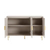 Dusk Evie Matte Taupe & Gold Effect Large Sideboard RRP £233