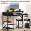 4 Tier Computer Desk Study Room Computer Desk Home Office Work Desk with Drawers