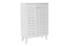 Modern Shoe Storage Cabinet 2 Doors Footwear Stand Rack Unit Cupboard White