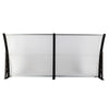 200x96cm Canopy Awning Rain Cover Shelter for Front Back Door Window Porch Black