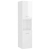 Bathroom Furniture Set High Gloss White Engineered Wood