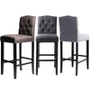 Upholstered Bar Stool Kitchen High Chair Pub Barstool Padded Seat with Backrest