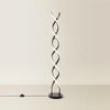 Black Twist Floor Lamp Living Room Light Integrated LED Standard Standing Light