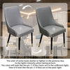 Set 2 Leather Kitchen Dining Chairs Tufted Gold Lion Head Pull Ring Accent Chair