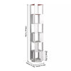 190cm Rotating Bookcase, Freestanding Bookshelf for Living Room, Corner Bookcase