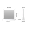 Large Vanity Mirror LED Light Hollywood Make Up For Dressing Table Stand Bedroom