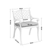 Cast Aluminum Garden Chairs Outdoor Dining Chair Padded Seat for Bistro Backyard
