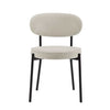 Dusk Mia Sand Matte Velvet & Black Set of 2 Dining Chairs RRP £159