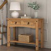 Console Table 2 Drawer Corona Hall Mexican Solid Pine Waxed