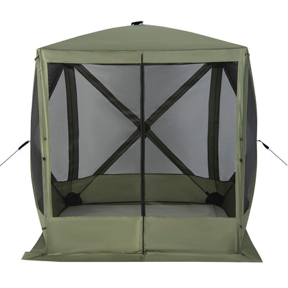 225x 225cm 4-Panel Pop up Camping Gazebo Instant Setup Screen House Gazebo Tent
