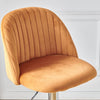 Set of 2 Modern Velvet Bar Stools Breakfast Home Kitchen Chair Bar Bistro Orange