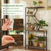 Industrial 5-Tier Plant Stand S Shape Raised Floor Shelf Bookshelf Storage Rack