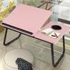 Folding Laptop Bed Tray Table Portable Lap Desk Notebook Breakfast w/ Cup Slot
