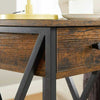 Vintage Industrial Side Table 1 Drawer Shelf Storage Unit Bedside Furniture Tall