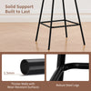 2X Breakfast Bar Stools Thickened Pad Linen Dining Chairs for Counter Kitchen