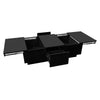 Coffee Table with Drawers Push-Pull Storage High Gloss Black for Living Room