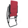 Foldable Rocking Chair Oversized Camping Rocking Chair Padded Lawn Chair Red