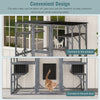 Large Wooden Cat House Kitten Cage Enclosure Walk-in Cat Kennel with 7 Platforms