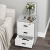 3 Drawer Wooden Bedroom Bedside Cabinet Furniture Storage Nightstand Side Table