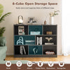 3-tier Open Bookcase Modern 8-Cube Bookshelf Wooden Storage Display Cabinet