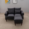 Panana 2 Seats Loveseat Couch Sofa Ottoman Upholstered Furniture for Small Space