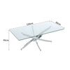 Glass Coffee Table With Chrome X Modern LivingRoom Furniture Tea Sofa Side Table