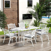 Cast Aluminium Garden Table And Chairs Outdoor Dining Bistro Furniture White Set