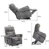 Fabric Electric Riser Recliner Chair Armchair Single Sofa Power Lift Chair Grey