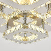 Crystal LED Ceiling Light Modern Square Chrome Lamp Fitting Pendant Chandelier