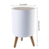 Trash Can Press Lid Nordic Waste Basket Dog Proof Waste Bin Kitchen Bathroom uk