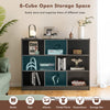 8 Cube Bookcase 3-Tier Bookshelf Display Shelf Storage Organizer-Grey
