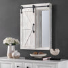 Wall Mounted Cabinet Bathroom White Single Door Mirror Vanity Storage Cupboard
