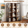 Industrial Open Shelf Display Rack with 2 Anti-tipping Kits-Brown