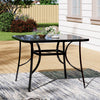 Garden Bistro Furniture Table Rattan Chairs Variable Shape with Umbrella Hole