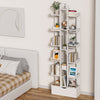 Tall Bookcase Shelf Free Standing Storage Shelving Units Open Wood Bookshelf