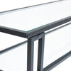 2 Tier Clear Tempered Glass Console Table Hallway Living Room Slim Side Table