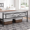 KING SIZE Metal Bed Frame with Headboard and Footboard Heavy Duty Slat Vclpiurro