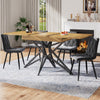 Extendable Dining Table 120-160x80x66cm with Brazilian Walnut Top and Star Legs
