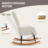 Rocking Chair Teddy Upholstered Accent Chair Modern Armchair with Wide Backrest