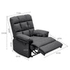 PU Leather Manual Recline Single Sofa Gaming Recliner Chair Cinema Armchair