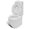 Stand Toilet & Bidet Set White Ceramic M4Y3