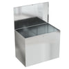 Lockable Outdoor Storage Box Garden Patio Galvanized Chest Lid Animal Feed Bins
