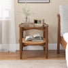 2-Tier Round Side End Table Sofa Beside Accent Coffee Table W/ Storage Shelf