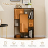 7-Cube Bookcase Wooden Storage Geometric Bookshelf Corner Decorative Display