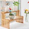 Plant Shelf Flower Display Stand Bamboo Wood Shoes Rack Balcony Garden Organizer