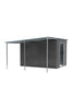 Galvanized Steel Outdoor Garden Storage Shed W/ Open Shed for Bike Tool 5.5x9FT