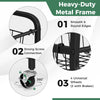 Sports Equipment Storage Rack w/ Universal Wheels-Black